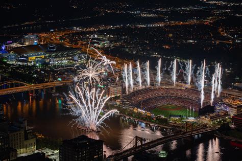 PNC Park during last night's fireworks show via @Pirates on Twitter : r/ballparks