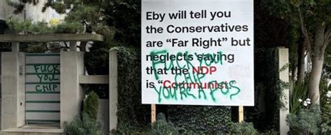 Chip Wilson’s “BC NDP Communists” Sign Defaced with Graffiti | Flipboard