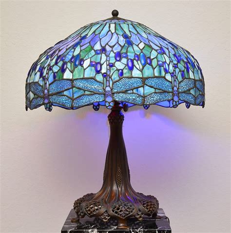 TIFFANY STYLE DRAGONFLY LAMP - Nov 17, 2013 | Burchard Galleries Inc in FL