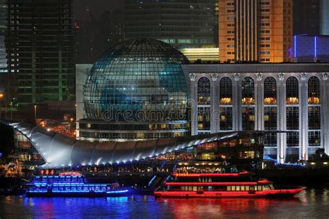 Shanghai Pudong Night Skyline View from the Bund, China Editorial Stock ...