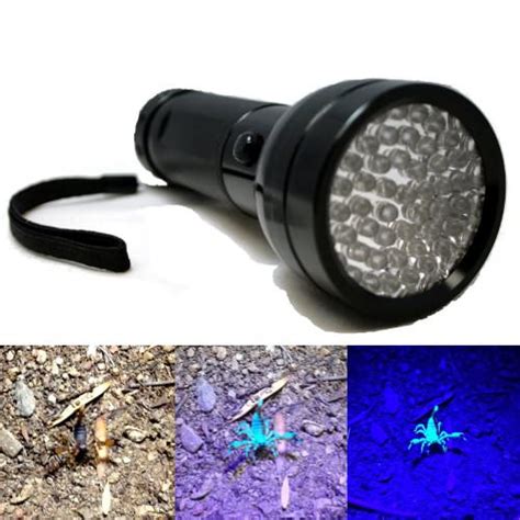 51 LED UV Scorpion Detector Hunter Finder Ultra Violet Blacklight Black ...