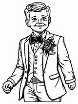 Wedding Party Coloring Page · Creative Fabrica sketch template
