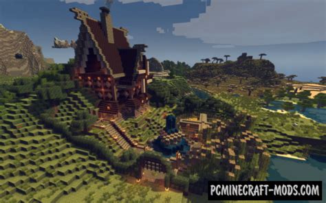 Medieval Windmill House Map For Minecraft 1.20.4, 1.20.2 | PC Java Mods