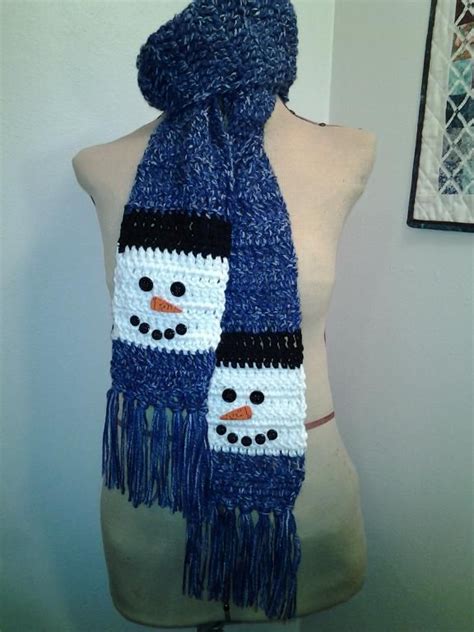 Crocheting Ideas | Project on Craftsy: Snowman Scarf More Snowman Scarf ...