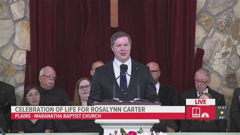 Rosalynn Carter's grandson shares inspiring stories at funeral ...