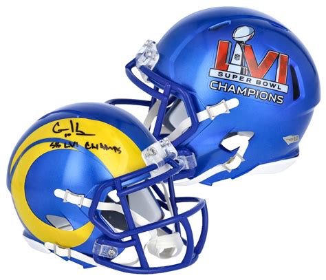 Cooper Kupp Signed Rams Super Bowl LVI Logo Speed Mini Helmet Inscribed "SB SVI Champs ...