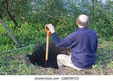 Man Digs Deep Pit Man Resting Stock Photo 2208789723 | Shutterstock