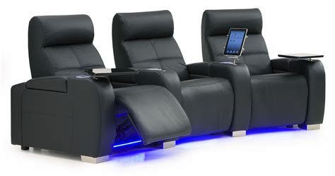 Indianapolis series with I-Pad holder, tray tables and arm storage and LED lights | Home theater ...