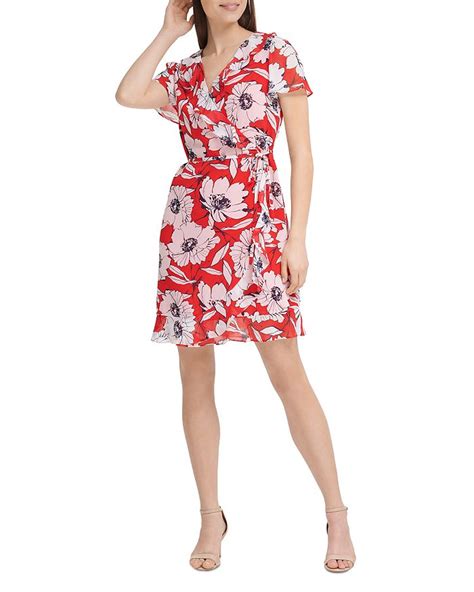 KARL LAGERFELD PARIS Faux Wrap Dress | Bloomingdale's