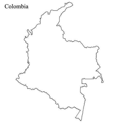 Mapa De Colombia, Mapa Para Colorear, Mapa Dibujo 40B