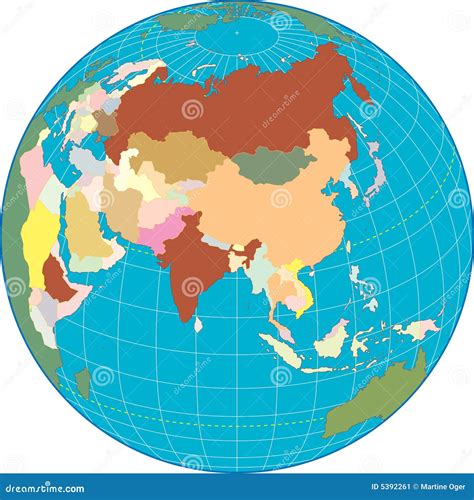 Asia Map, Separate States With Names, Old Paper Background Cartoon Vector | CartoonDealer.com ...