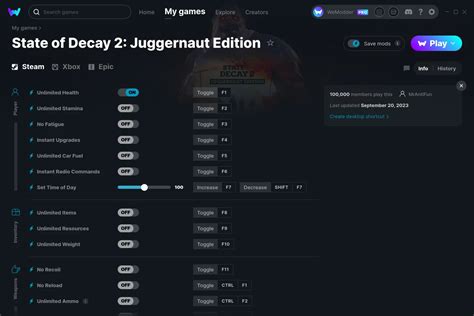 State of Decay 2: Juggernaut Edition Cheats & Trainers for PC | WeMod