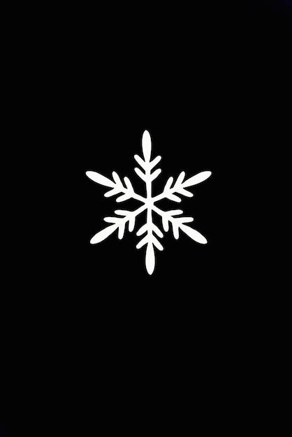 Premium Photo | Large white snowflakes on a black background abstract background winter ...