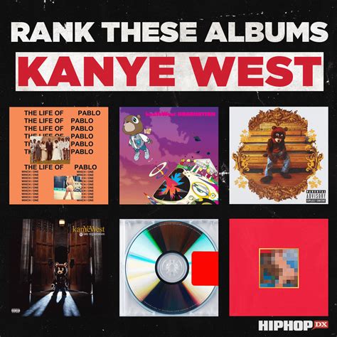 RANK THESE ALBUMS - Kanye Edition : r/Kanye