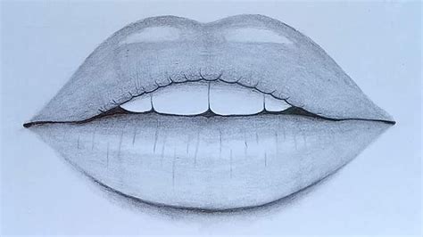 How to draw Lips with pencil sketch step by step - YouTube | Lips drawing, Mouth drawing ...