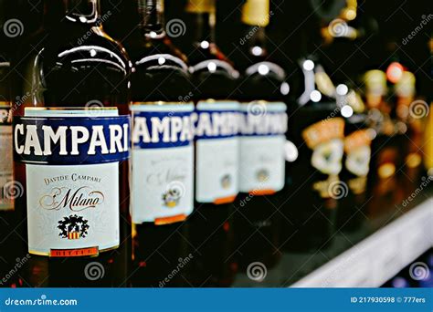 Editorial Selective Focus Photo of Campari Bottles - an Italian ...