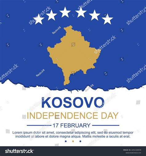 Happy Independence Day Kosovo Greeting Background Stock Vector (Royalty Free) 2251318439 ...