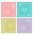 Vintage set retro cards template greeting card Vector Image