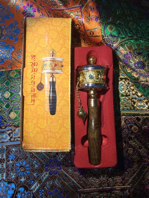 Tibetan Buddhist prayer wheel, 18 cm | Paramita Toronto