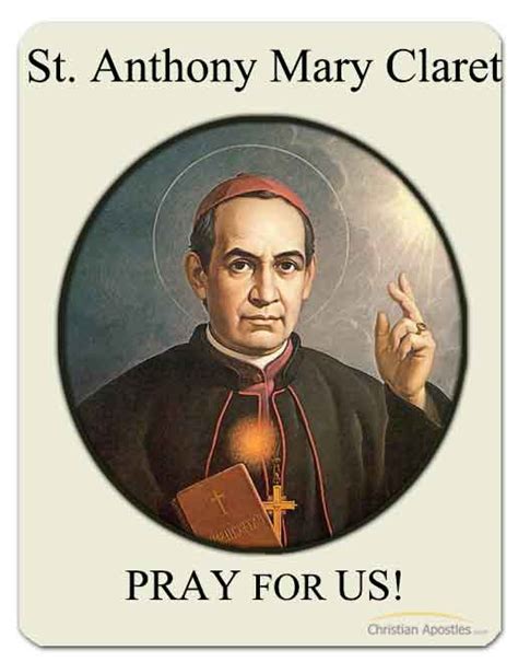 St. Anthony Mary Claret Patron Saint of Weavers – christianapostles.com