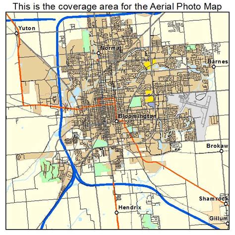 Aerial Photography Map of Bloomington, IL Illinois