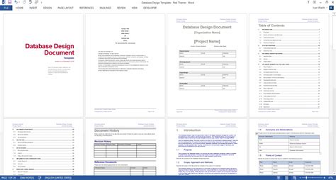 Database Design Document (MS Word Template + MS Excel Data Model) – Templates, Forms, Checklists ...