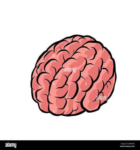 brain. the intelligence of the human mind. Comic cartoon pop art retro ...