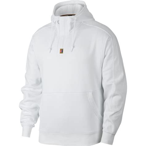 Nike Mens Tennis Pullover Hoodie - White - Tennisnuts.com