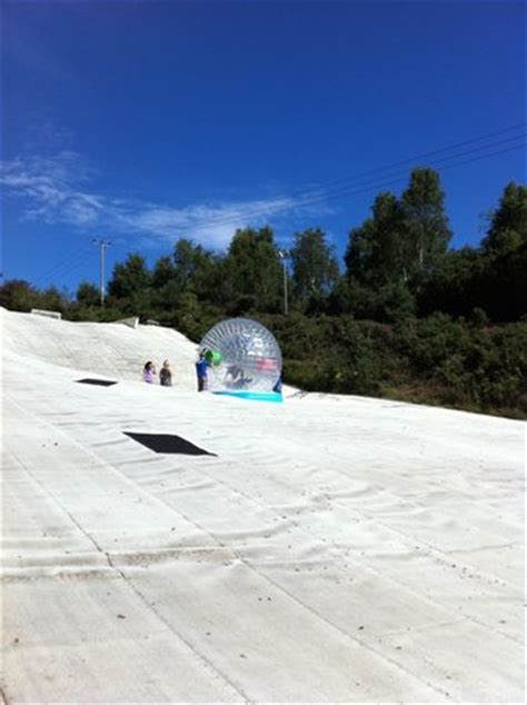 Zorbing at Warmwell Ski Slope - Picture of Warmwell Holiday Park Ski ...