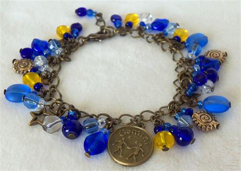 Gemini Charm Bracelet | Charm bracelet, Beaded bracelets, Beaded jewelry