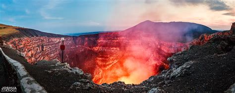 Glowing magma at the caldera of the Masaya Volcano Nicaragua [OC] | Active volcano, Volcano, Caldera