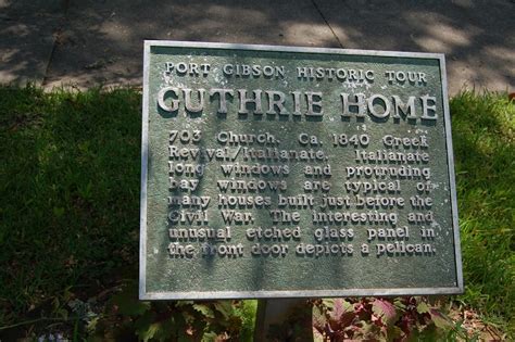 Read the Plaque - Guthrie Home