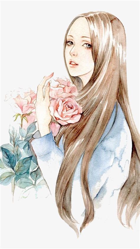 Watercolor Girl PNG Images, Watercolor Clipart, Watercolor, Girl PNG Transparent Background ...