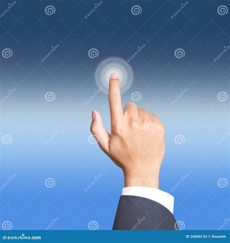 Business hand touch screen stock photo. Image of innovative - 26800134