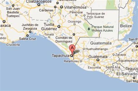 Tapachula border crossing map | The Rigneys' Great Adventure