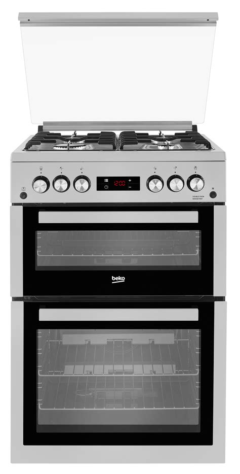 Freestanding 60cm Double Oven Gas Cooker XDVG675NT | Beko UK