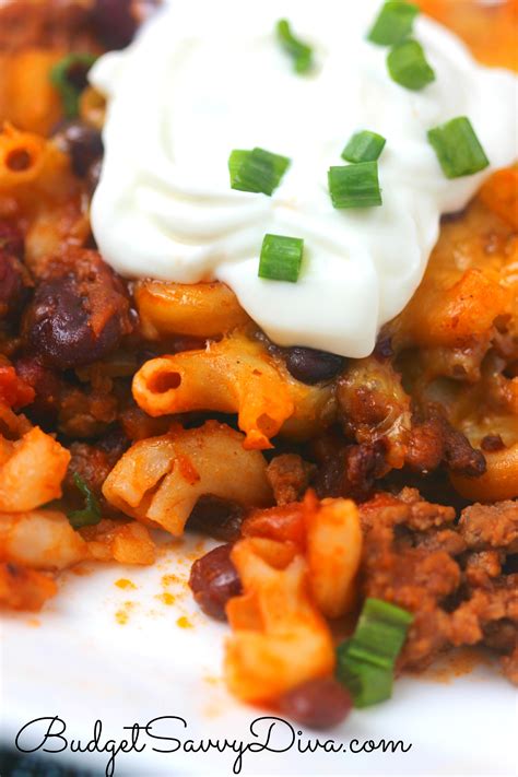 Chili Pasta Casserole Recipe | Budget Savvy Diva