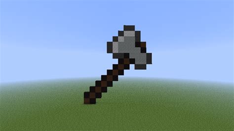 Minecraft Pixel Art- Iron axe by Tobcombine3 on DeviantArt