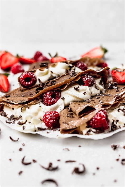 Chocolate Crêpes with Whipped Cream | Cravings Journal