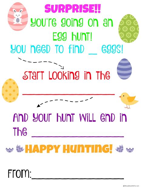 Easter Egg Hunt Free Printables - Printable Word Searches