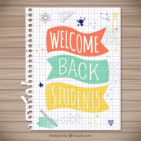 Free Vector | Welcome back students