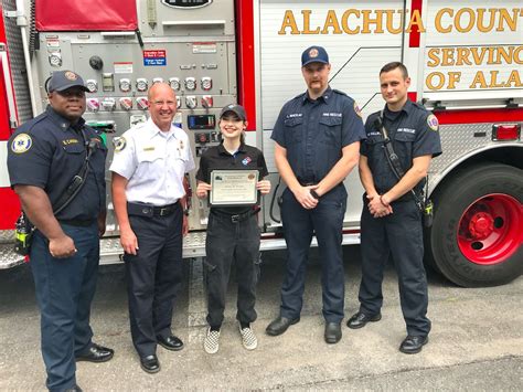 Alachua County Fire Rescue honors young hero