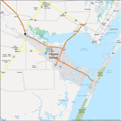 Corpus Christi Map, Texas - GIS Geography