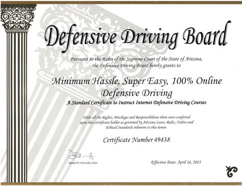 Defensive Driving Course Online With Printable Certificate