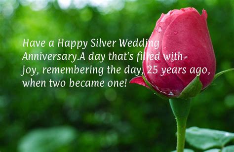 Happy 25th Wedding Anniversary Wishes