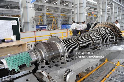 A turbine is seen at the Siemens steam turbine and compressor... News Photo - Getty Images