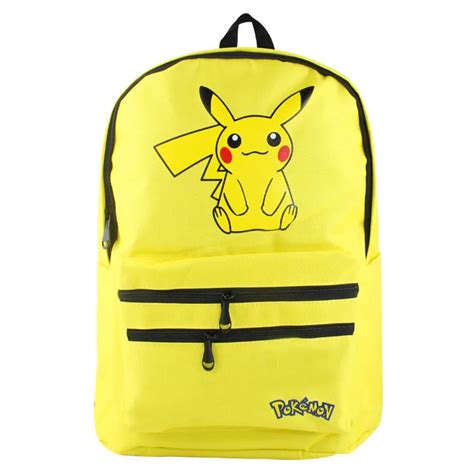 2017 new game fans pokemon backpack Pokemon Pikachu yellow backpacks daily use school bag for ...