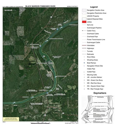 Black Warrior-Tombigbee River Navigation Chart 16 (Mile 112.4 - 119.9) Map by US Army Corps of ...