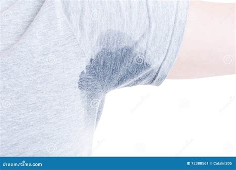 Sweated Underarm on Grey T-shirt Stock Image - Image of heat, male ...