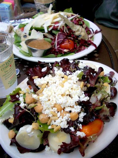 urth salad from urth caffe (downtown LA) with mixed greens, hearts of palm, garbanzo beans (all ...